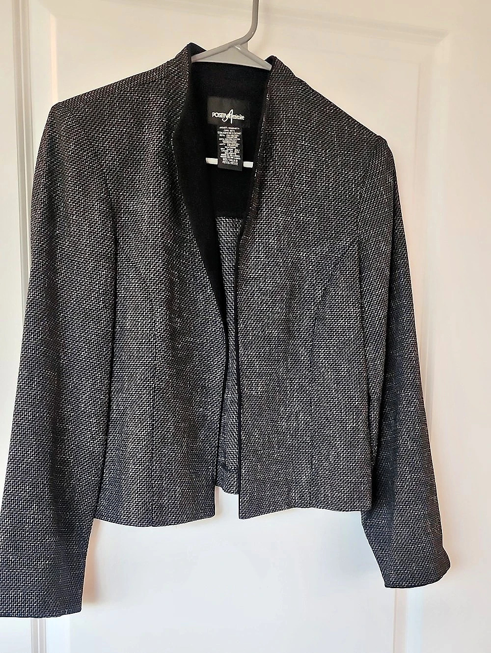 Positive Attitude Jacket/Chaqueta Black & White Blazer Like New